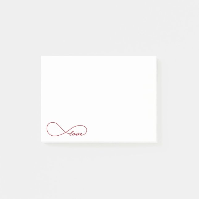 Post-it® Notas de Red Love Infinity PostIt (Anverso)