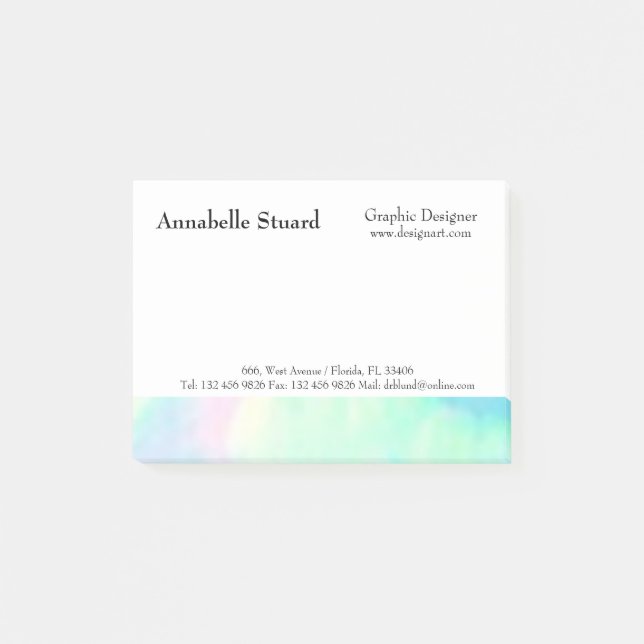 Post-it® Notas de suministros únicos opal elegante y modern (Anverso)