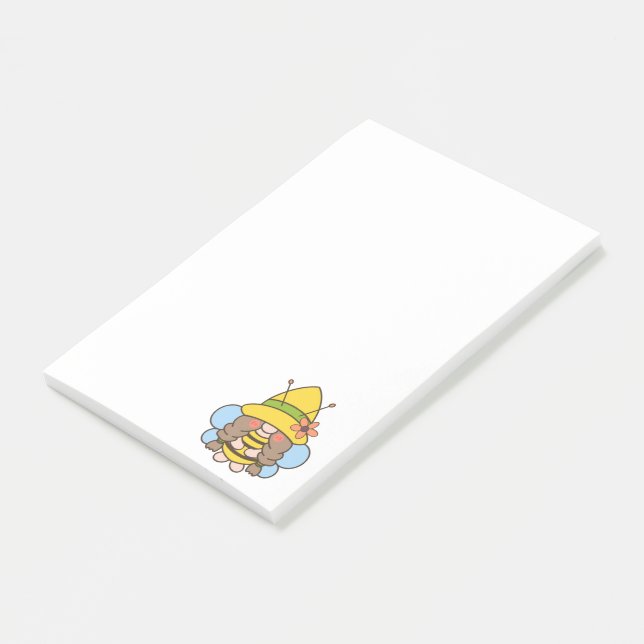 Post-it® Notas de Sunflower Bumblebee Gnome (En perspectiva)