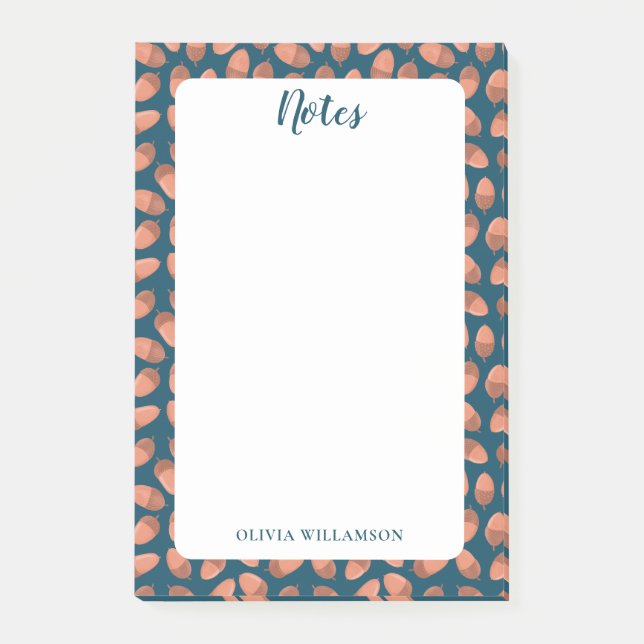 Post-it® Notas de tareas de bellota (Anverso)