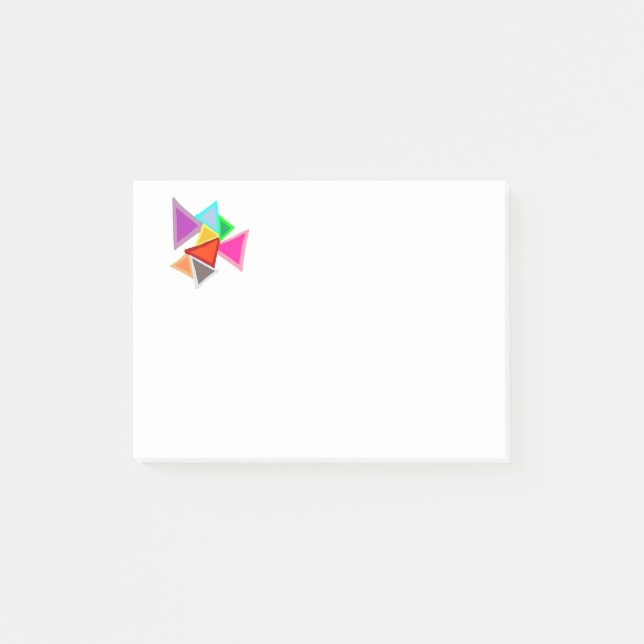 Post-it® Notas de Triángulos Coloridos (Anverso)