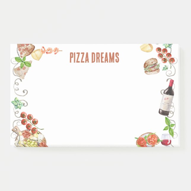 Post-it® Notas de un sueño de pizza (Anverso)