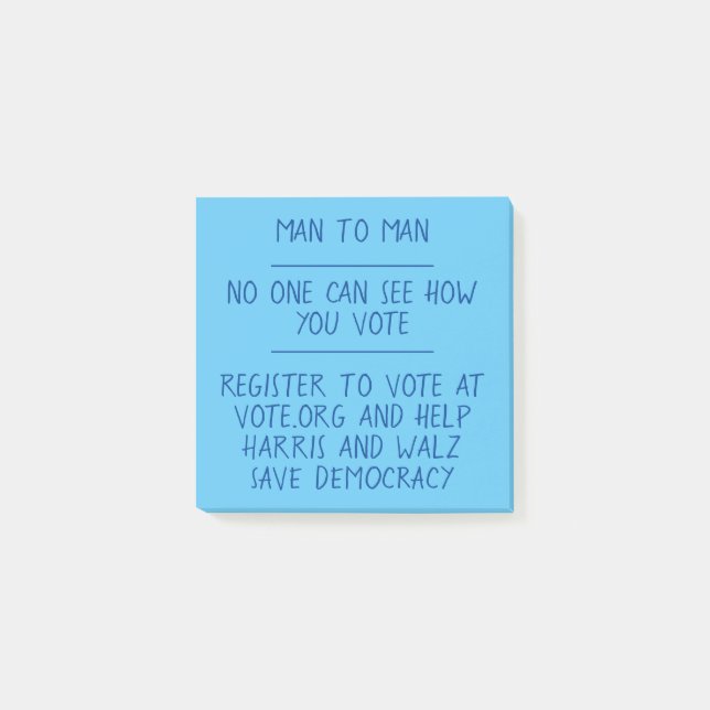 Post-it® Notas de voto de hombre a hombre (Anverso)