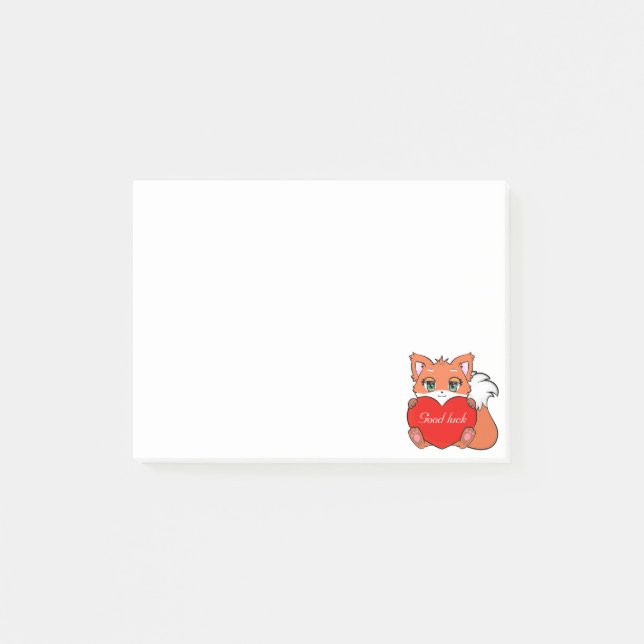 Post-it® Notas de zorro lindo (Anverso)