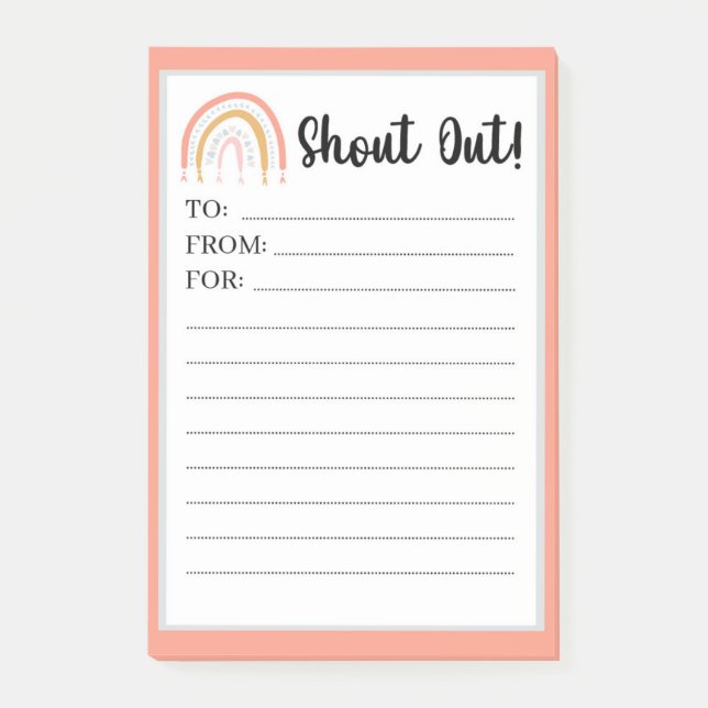 Post-it® Notas del arcoiris del profesor gritan un post que (Anverso)