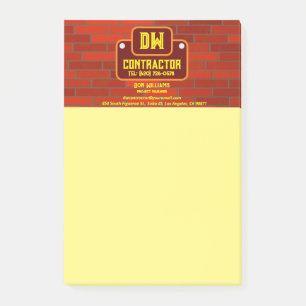 Post-it® Notas del contratista
