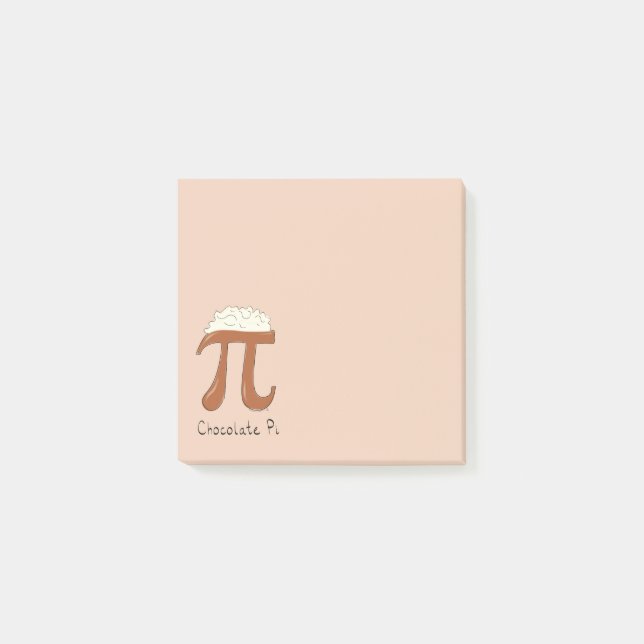 Post-it® Notas del día de Chocolate Pi Cute Math Pi (Anverso)