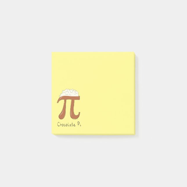 Post-it® Notas del día de Chocolate Pi Cute Math Pi (Anverso)