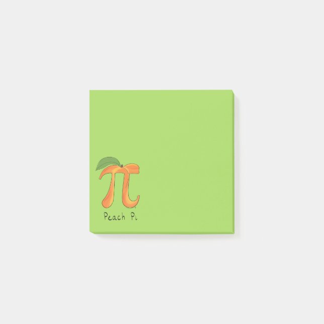 Post-it® Notas del Día Peach Pi Cute Math Pi (Anverso)