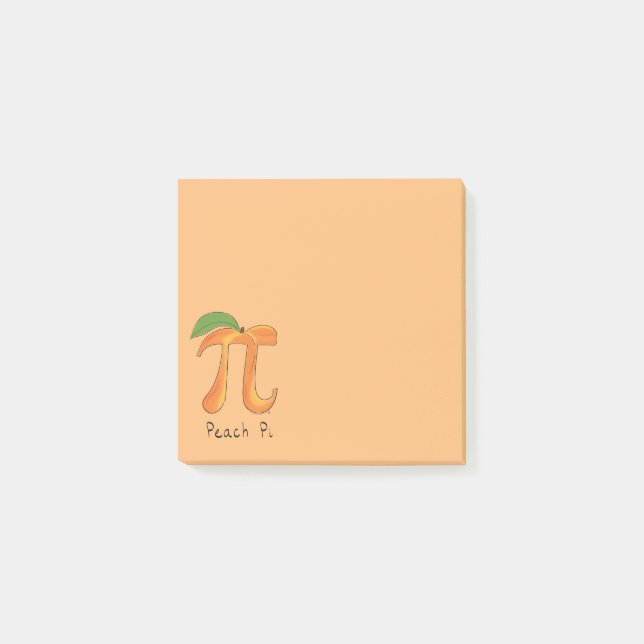Post-it® Notas del Día Peach Pi Cute Math Pi (Anverso)