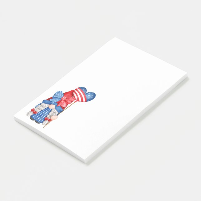 Post-it® Notas del Gnome del Día de la Independencia (En perspectiva)