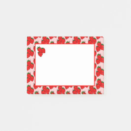 Post-it® Notas del patrón de fresa retro