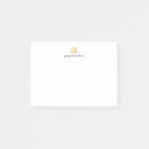 Post-it® Notas del Personalizable Gold Double Happiness