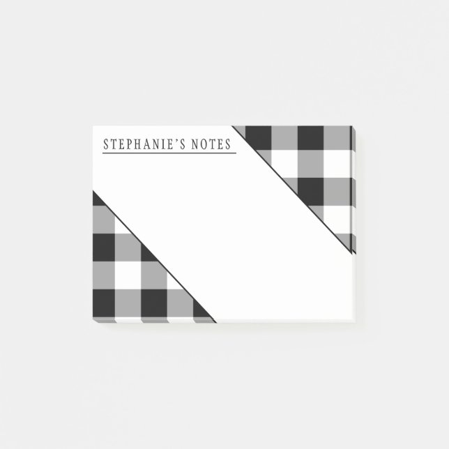 Post-it® Notas del personalizado Buffalo Plaid (Anverso)