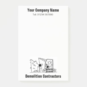 Post-it® Notas del Personalizado de Demolition Services