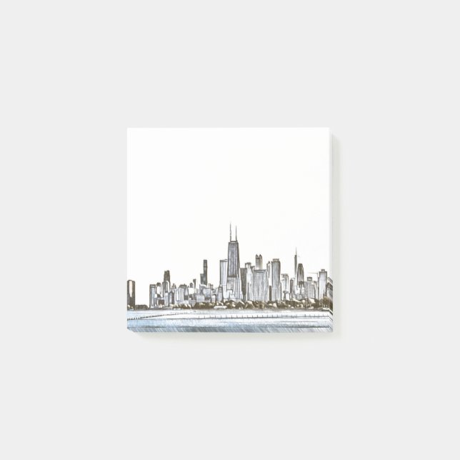 Post-it® Notas del Post de Chicago Skyline (Anverso)