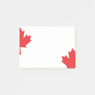 Post-it® notas del post de la hoja roja de arce canadiense