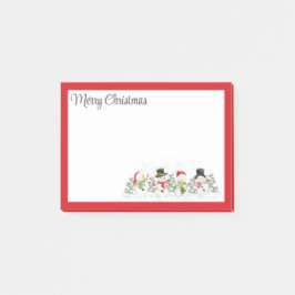 Post-it® Notas del post de Merry Christmas Snowmen