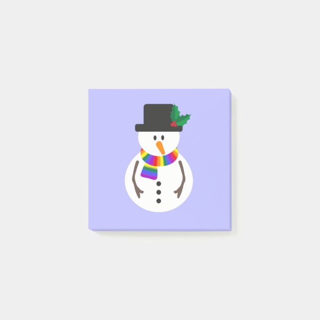 Post-it® Notas del post del Orgullo LGBT+ Snowman (Anverso)