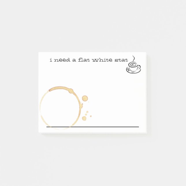 Post-it® Notas del post-it del amante blanco plano de la (Anverso)