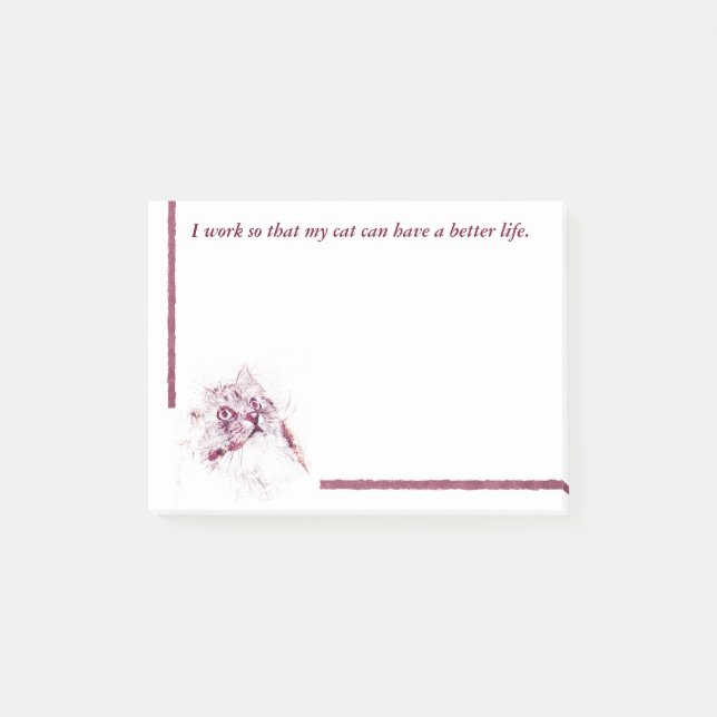 Post-it® Notas del post-it del amante chistoso del gato (Anverso)