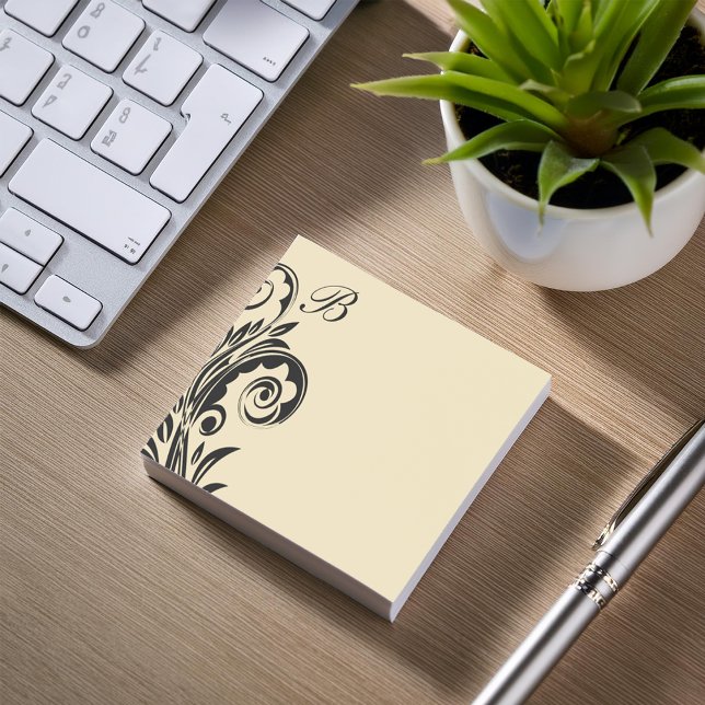 Post-it® Notas del post sobre el Monograma Floral (Subido por el creador)