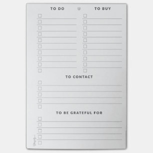 Post-it® Notas del Poste-It® de ToDo múltiple