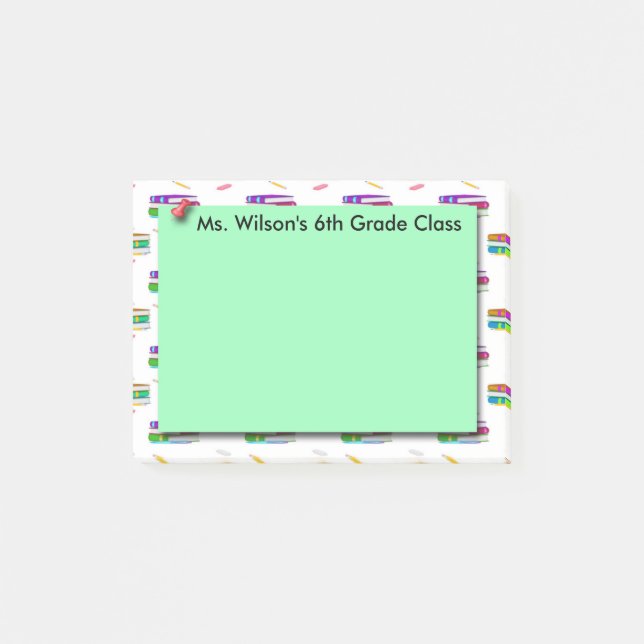 Post-it® Notas del Poste-it® del Libro Verde de los libros (Anverso)