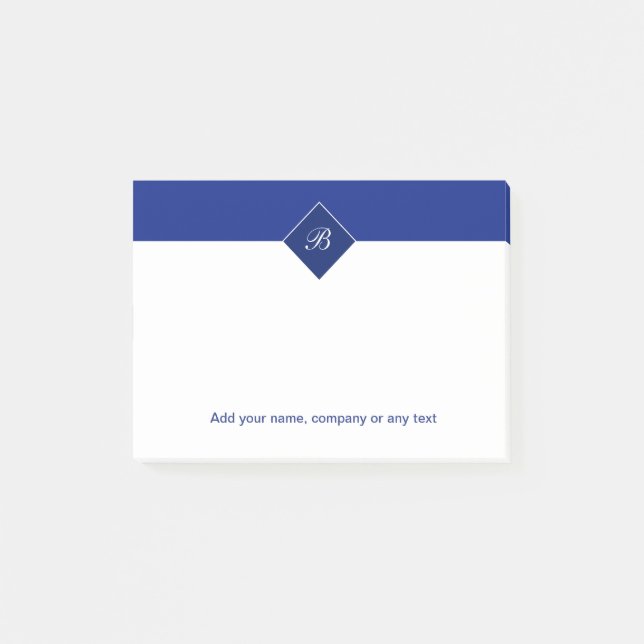 Post-it® Notas del Poste-it® del poste del monograma (Anverso)