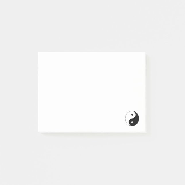 Post-it® Notas del Poste-it® del símbolo del Rótulo de Yin (Anverso)