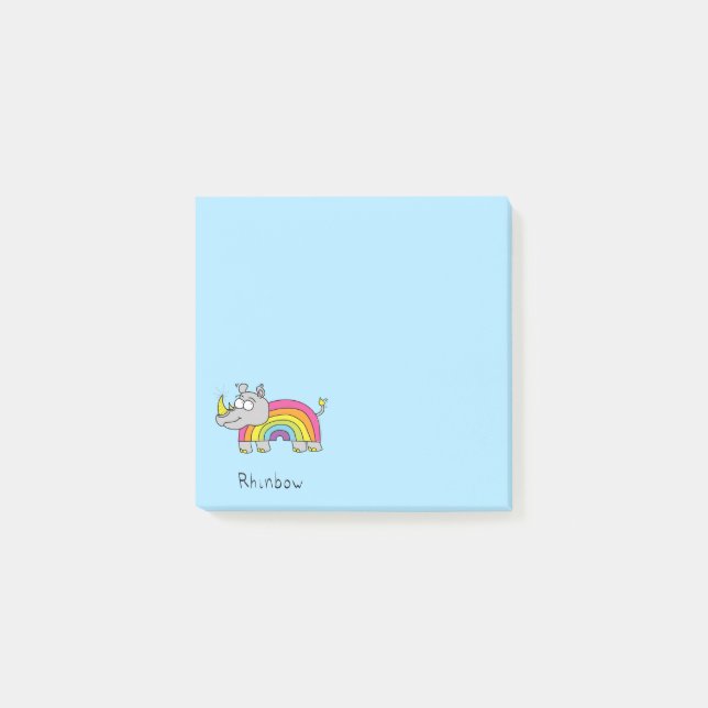 Post-it® Notas del Rhinbow Rhino Rainbow Post-it (Anverso)