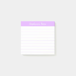 Post-it® Notas elegantes con script claro en lavanda