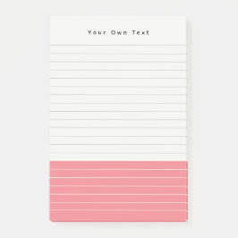 Post-it® Notas en línea rosada simple de mandarina moderna