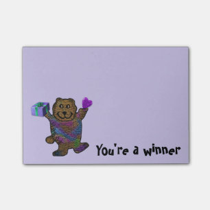 Post-it® Notas felices del Poste-it® del oso