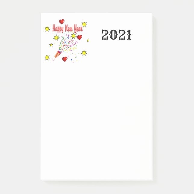 Post-it® Notas Feliz Año Nuevo! 2021 (Anverso)
