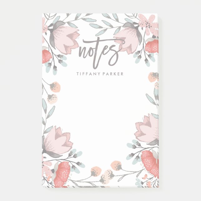 Post-it® Notas Florales Botánicas Boho (Anverso)