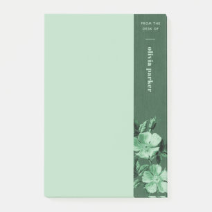 Post-it® Notas Florales de los Blooms Monocromáticos Verdes