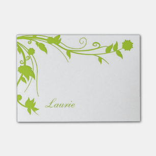 Post-it® Notas florales del poste del monograma