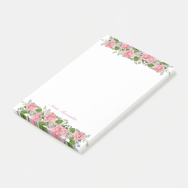 Post-it® Notas florales personalizadas (En perspectiva)