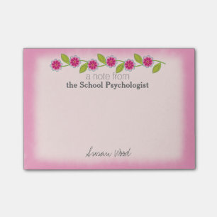 Post-it® Notas florales rosadas de encargo del Poste-it® d