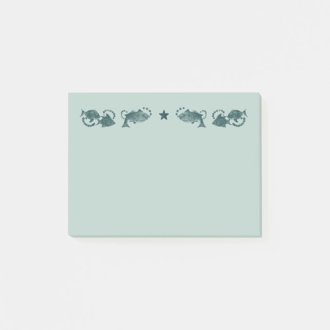 Post-it® Notas flotantes del Poste-it® de la turquesa de (Anverso)
