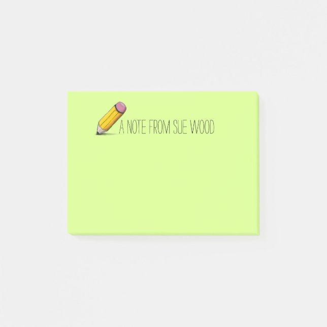 Post-it® Notas gráficas del Poste-it® del lápiz de encargo (Anverso)