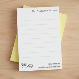 Post-it® Notas Grandes Rayadas de 4"x6" para Veterinarios