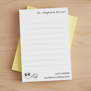 Post-it® Notas Grandes Rayadas de 4"x6" para Veterinarios