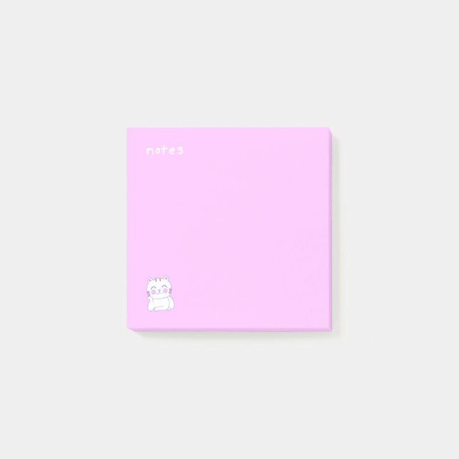 Post-it® Notas Happy Cat Post-It®, 3" x 3" (Anverso)