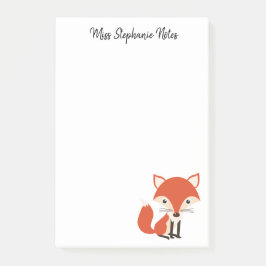 Post-it® Notas informativas de Cute Fox Post para Class-Off