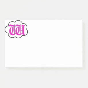 Post-it® Notas iniciales posteriores al primer monograma W