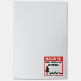 Post-it® Notas locas de la señora post-it del pollo