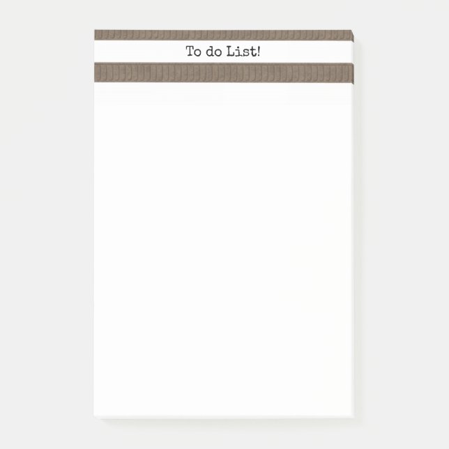Post-it® Notas marrón y raya blanca (Anverso)