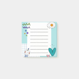 Post-it® Notas Memorias de Square Cute Doodle Personalizado